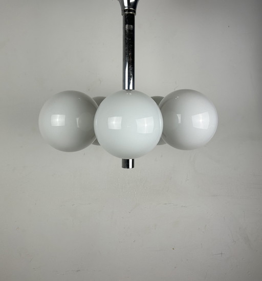 Vintage pendant lamp Hustadt Leuchten glass bulbs