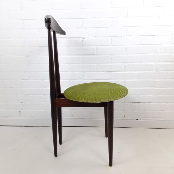 Vintage Dressboy Stoel Jaren 60 Mid Century Modern – Eetkamerstoelen, Textile, Wood (photo 5 of 8)