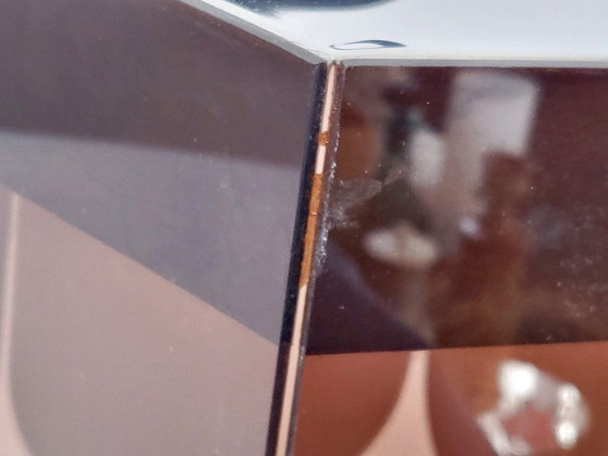 Image 1 of Vintage 1960s Pendant Light, Smoked Plexiglas & Chrome Steel, 60s Space Age