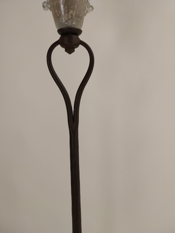 Image 1 of 1 X Banci Firenze Bronze avec verre de Murano Lampadaire 1970