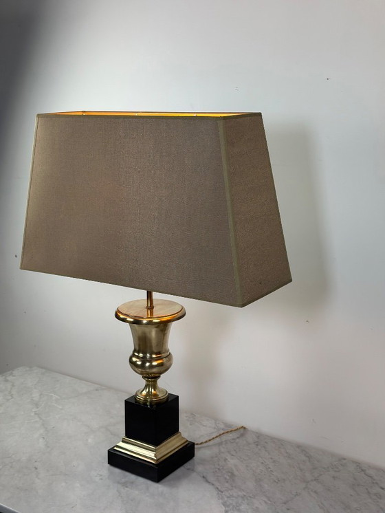 Image 1 of Lampe en bronze et marbre dans le goût Maison Charles 1950'S