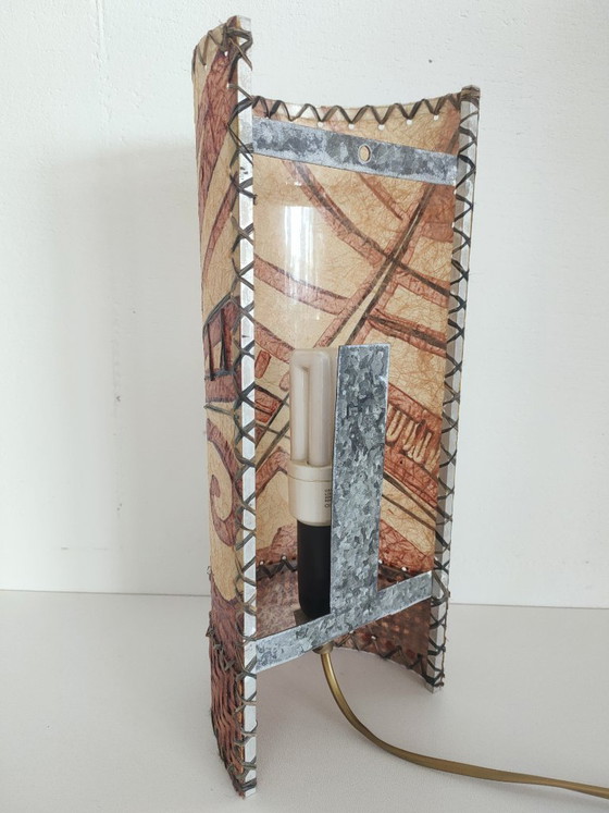 Image 1 of Lampada da parete unica in Washi/Rattan