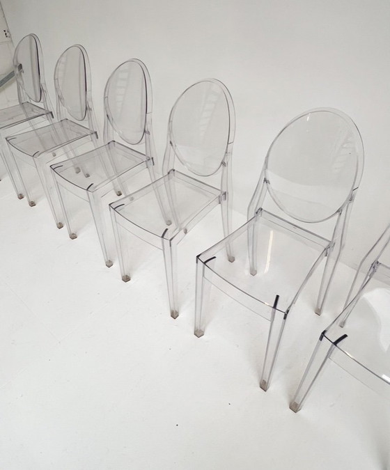Image 1 of Set of 6 Victoria Ghost chairs by Philippe Starck for Kartell, after 2000