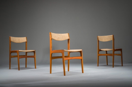 Image 1 of Teakhouten eetkamerstoelen, toegeschreven aan Erik Buch voor Anderstrup Stolefabrik, Denemarken, jaren 70, set van 3.