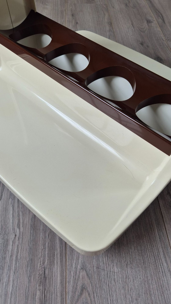 Image 1 of Vintage plastic space age bar cart trolley side table