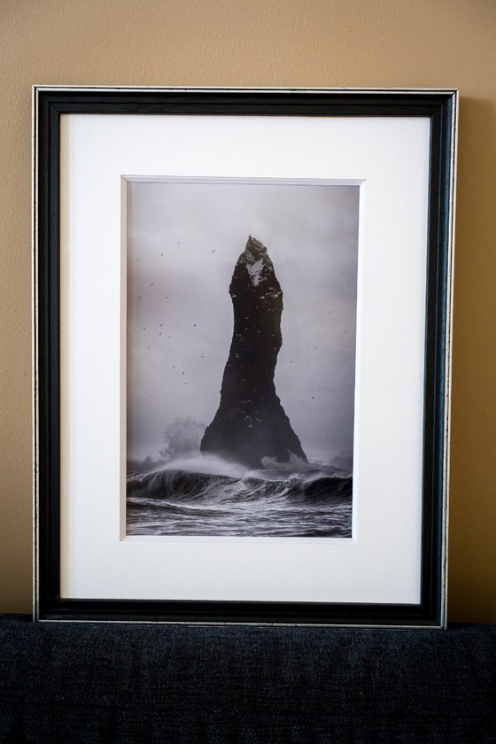 Image 1 of Set van 3 zwart-wit kustfoto's – Ingelijst met passe-partout en museumglas