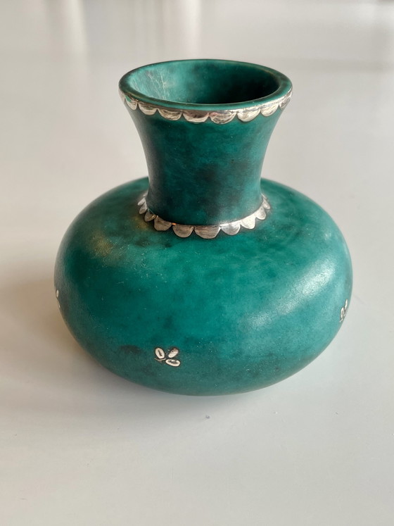 Image 1 of Set aus 3 Keramiken von Wilhelm Kåge Serie Argenta für Gustavsberg