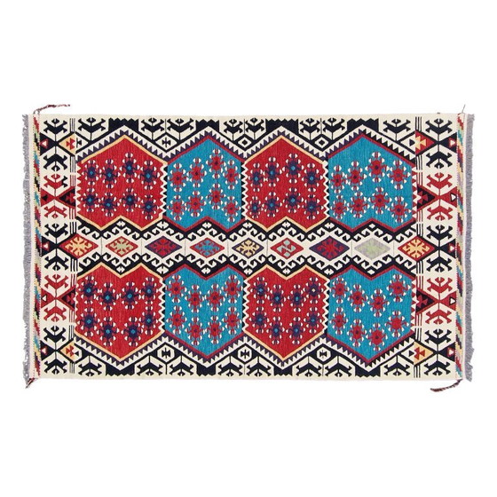 Afghaans Kilim Vloerkleed | Handgesponnen Natuurlijke Wol | Handgeweven Platgeweven Vintage | Handgemaakt (photo 2 of 11)