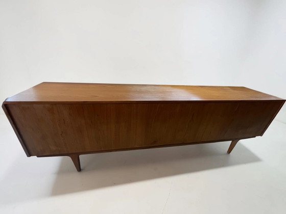 Rare Bernhard Pedersen (BPS-M) Teak Sideboard Model 1560, Denmark 1960s, 250 cm, Tambour Doors, Mid Century (photo 11 of 15)