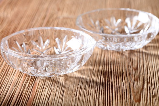 Image 1 of Vintage snoepkom van loodkristal: Courtenay Royal Rock, geometrische bonbonnière