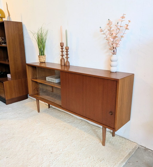 Vintage lowboard, sideboard with display area 