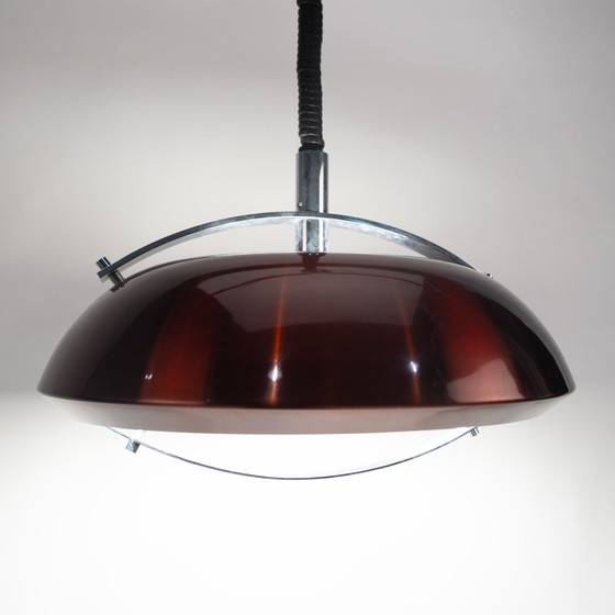 Image 1 of Red Metallic En Chrome 70s Hanglamp