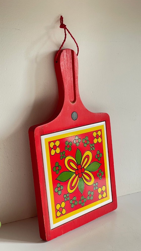 Vintage rode onderzetter – Keukenaccessoires, Ceramic, Wood (photo 30 of 30)