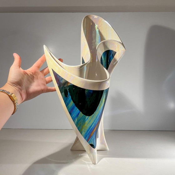 Vase sculptural en céramique irisée, années 1960-1970 – Ceramic (photo 3 of 14)