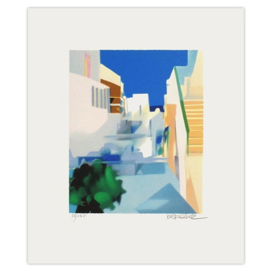 Alfred Defossez Signed Lithograph Mykonos – Lithographs & prints, Paper (photo 2 of 5)
