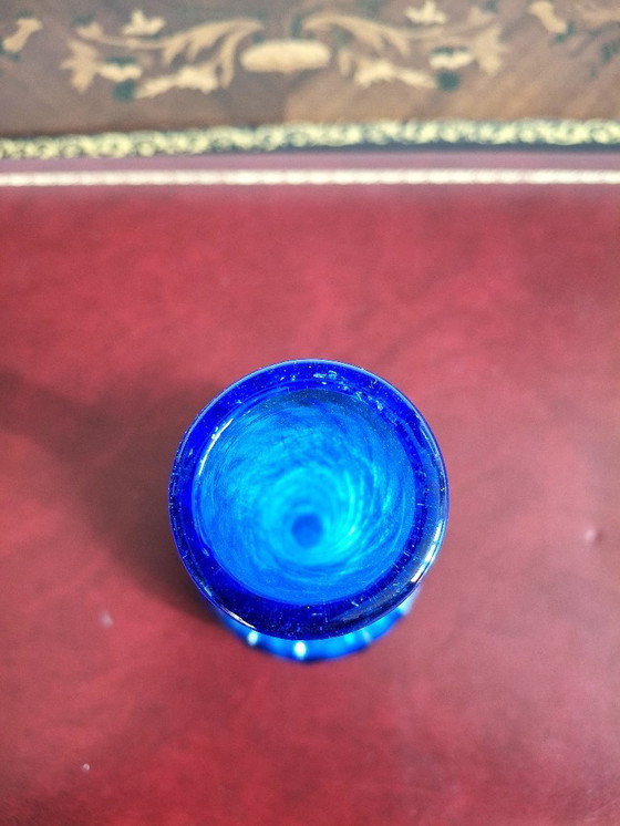 Image 1 of Berluze glass paste vase by Mic and Bob Le Bleis, 1970s, Maure-vieil glassworks