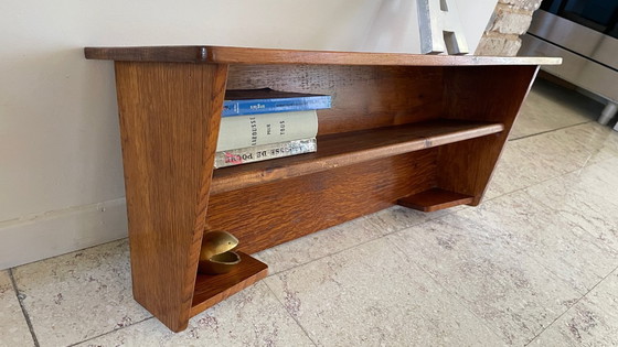 Image 1 of Geometrische wandplank massief eiken VINTAGE