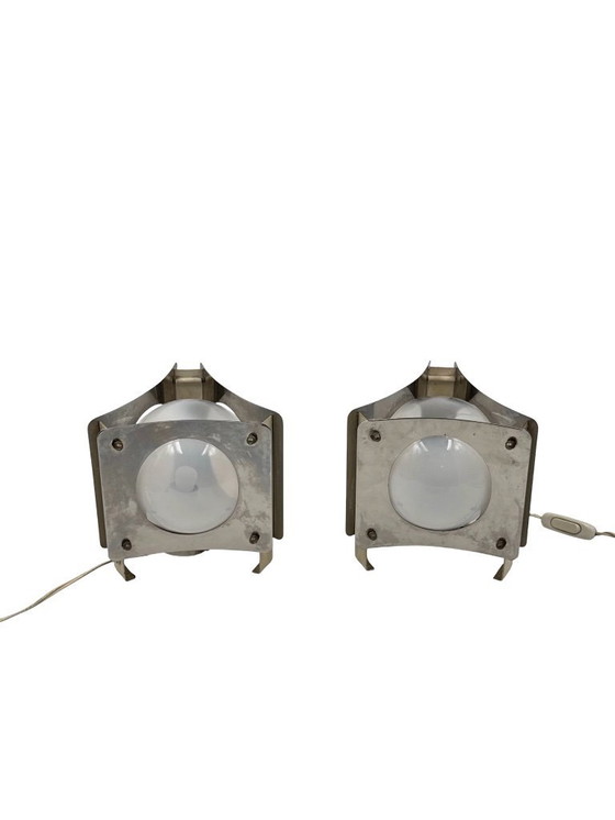 Image 1 of Space age set of 2 table Lamp, Italy 1970s