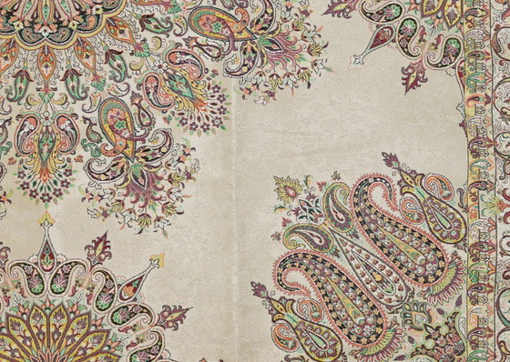 Image 1 of Tovaglia orientale fatta a mano, finemente lavorata con fili di seta, 100 x 100 cm