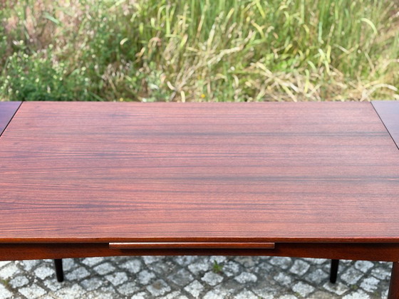 Image 1 of Eettafel van palissanderhout / Uitschuifbare tafel in mid-century stijl – jaren 60