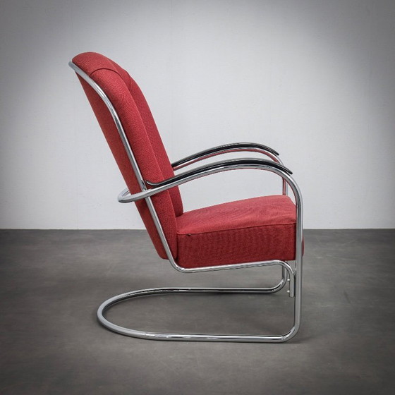 Image 1 of Fauteuil lounge Bauhaus modèle AA par W.H. Gispen pour Dutch Originals, années 1990