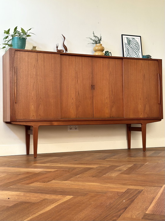 Vintage highboard Danish buffet cabinet teak wood 1950s/60s/70s – Sideboard cabinet (photo 13 of 15)