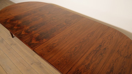 Image 1 of Vintage Round Dining Table Omann Jun Rosewood ExtendableVintage Round Dining Table Omann Jun Rosewood ExtendableVintage Round
