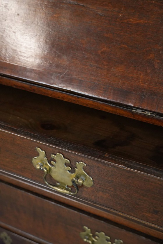 Image 1 of Antiek Engels 18e-eeuws bureau/secretaire met opstand/boekenkast