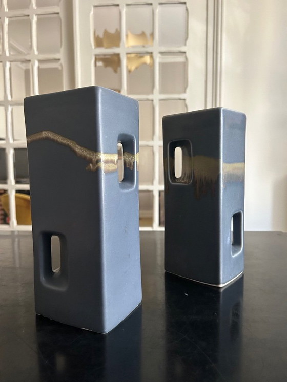 Image 1 of coppia di vasi brutalisti 1970