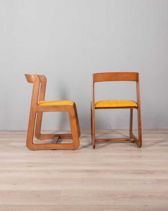 Image 1 of Pair of Vintage Chairs from the 70s Designed by Willy Rizzo for Mario Sabot