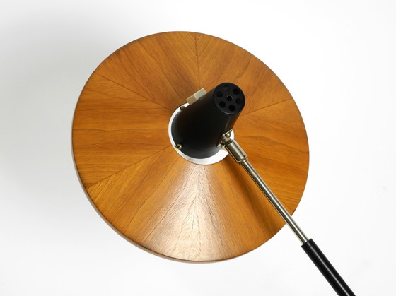 Image 1 of Lampe de table moderne Mid Century par George Frydman pour Temde avec placage de teck en très bon état