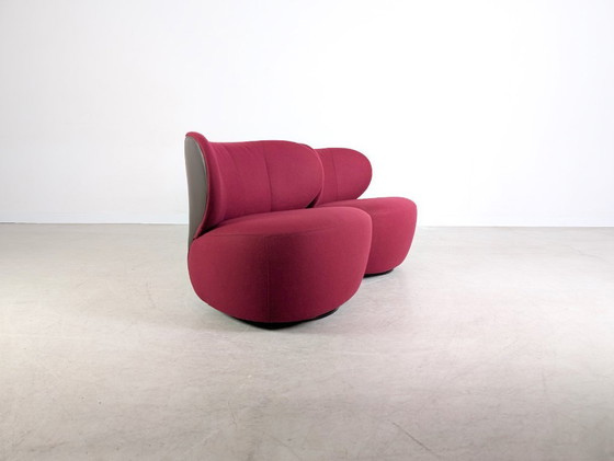 Image 1 of 2 fauteuils Walter Knoll originaux, tissu EOOS, motif violet