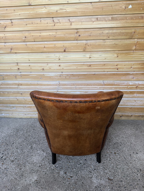 Image 1 of Lounge Atelier fauteuil schapenleer kwaliteitsleer
