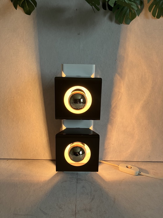 Image 1 of Vintage wall lamp cube spots by Philips, space age design.