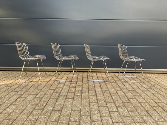 Image 1 of 4x original Knoll Bertoia Side Chairs Chrom im Top Zustand!