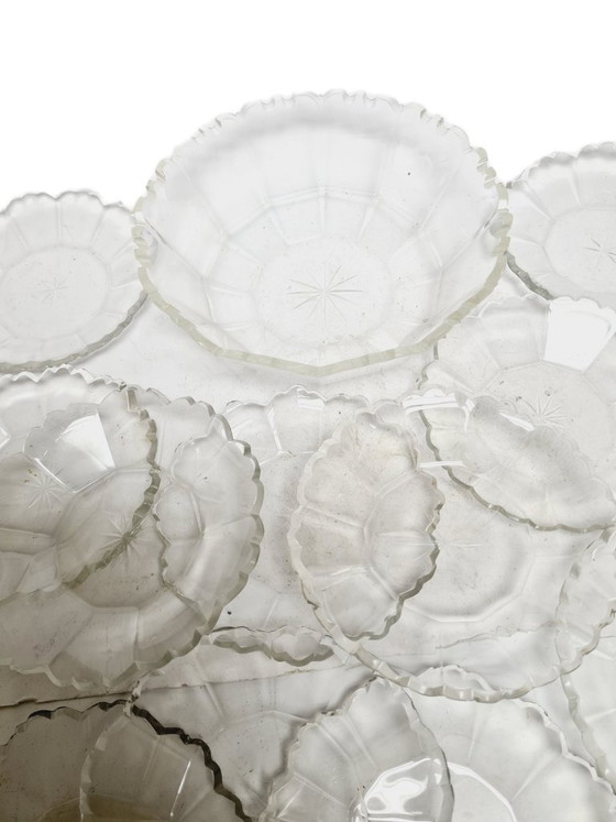 Duitse Biedermeier dessertset, jaren 1850, set van 13 – Tafelwaar, Glass (photo 12 of 17)