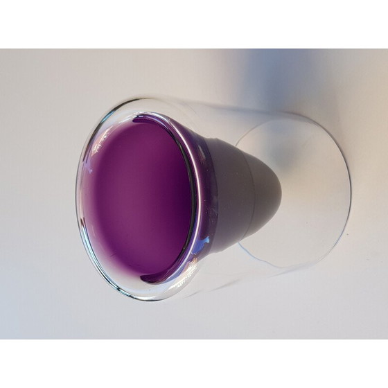 Image 1 of Vintage vase in purple glass by Wirkkala for Rosenthal