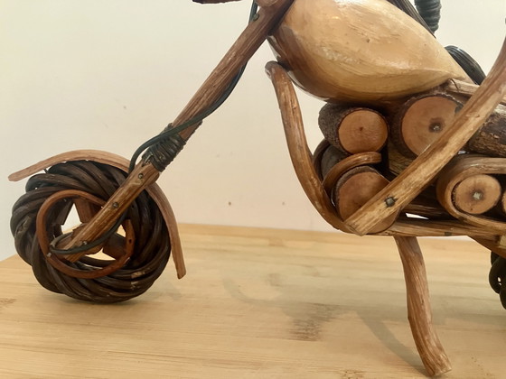 Image 1 of Harley Davidson - Chopper-Motorrad aus Holz