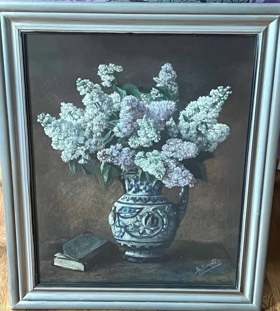 Painting "Lilacs in a vase" – Paintings & Drawings, Wood (photo 14 of 14)