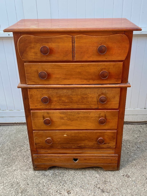 Image 1 of Cómoda de madera blanca 1950