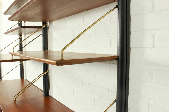 Image 1 of Parete attrezzata modulare in teak di Louis van Teeffelen per WéBé, 1955