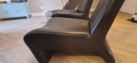 Image 1 of Machalke Crack 60 fauteuil(s) – zwart leer – Duits design