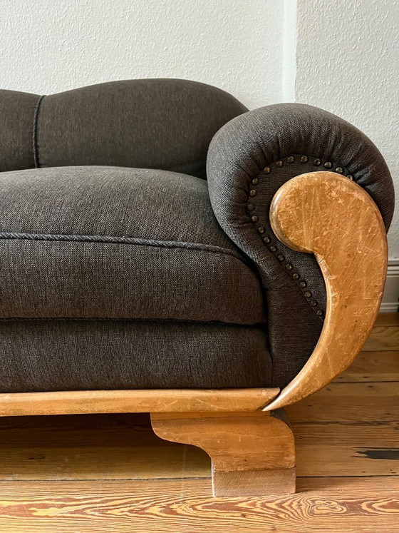 Divano Nuvola Art Déco (anni '30), Capolavoro, appena rivestito – Divani 3 posti, Tessile (photo 2 of 5)