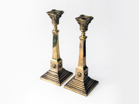 Victorian Style Candlestick Set – Candle holders, Brass, Metal (photo 2 of 11)