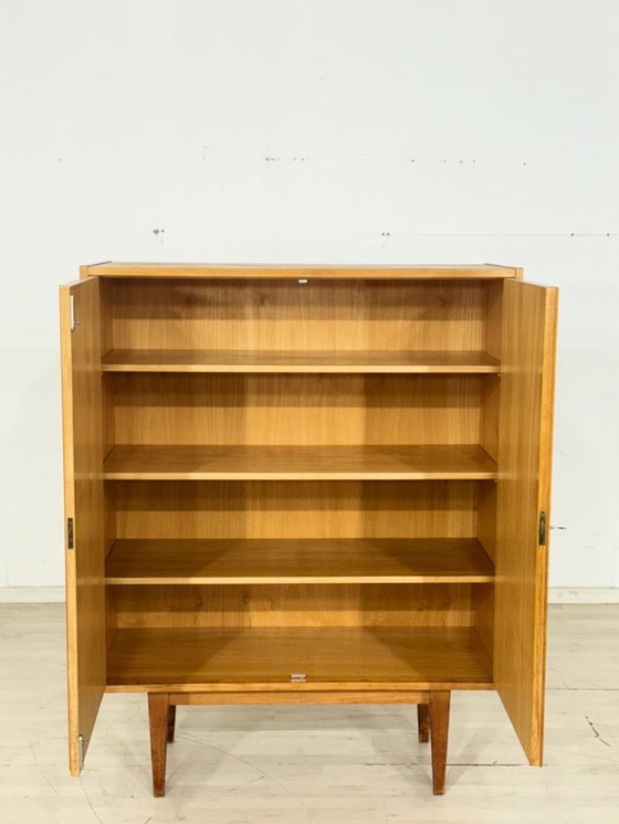 Image 1 of Vintage Hellerau linen cupboard, highboard, shelving unit, mid-century cabinet