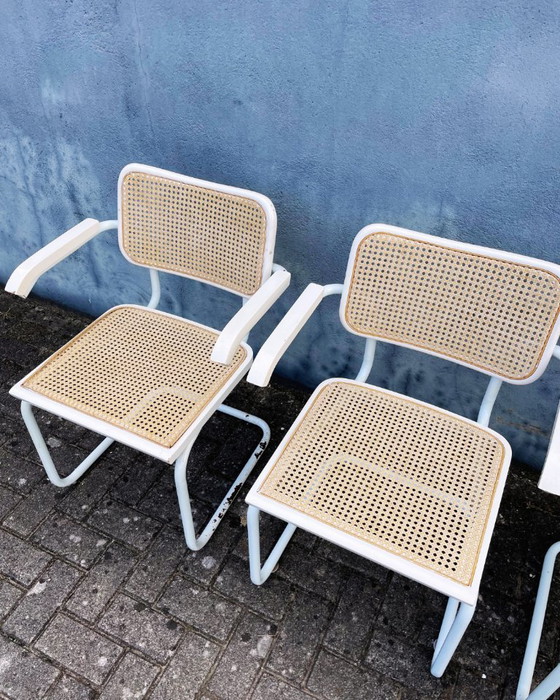 Image 1 of Sedie da pranzo Thonet vintage con seduta in fettuccia (2, 4, 6 o 8 pezzi)