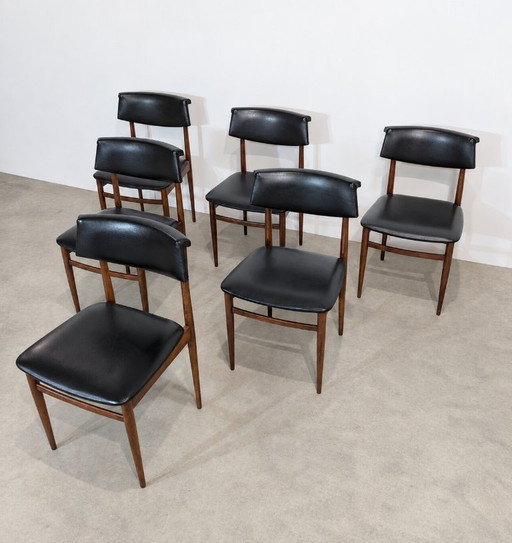 Lot de 6 chaises vintage Mid-Century – années 60