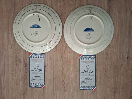 Unieke Gecureerde Set Royal Delft Zwart (29 cm) – Met Originele Bestelbon 'Spiegelbeeld' (Unicum) (photo 6 of 9)