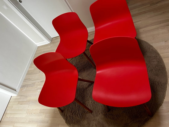 Image 1 of 4 Hay AAC 12 chairs coral / warm red