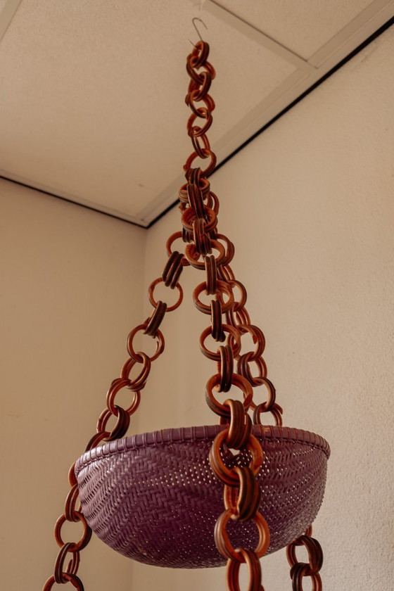 Image 1 of Cesti appesi viola vintage anni '70